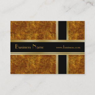 Visite Carte de profil Business Black Gold Metal Look 2