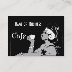 Visite Carte de profil Café Art Vintage Commerce Café