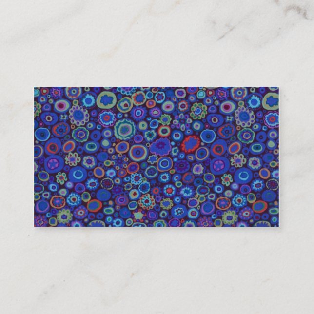Visite Carte de profil Cercles multicolores (Dos)