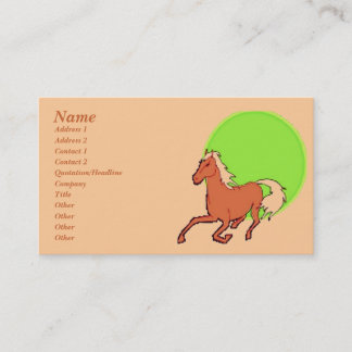 Visite Carte de profil Cheval en marche