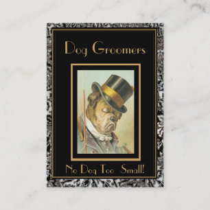 Visite Carte de profil Chiens Groomers Vintages 2 Frame