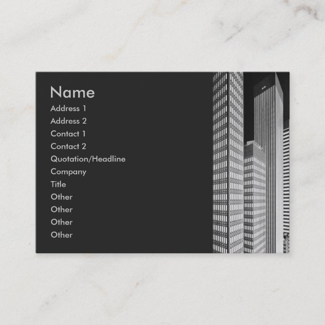 Visite Carte de profil City Blocs (Devant)