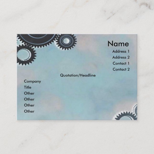 Visite Carte de profil Cogs (Devant)