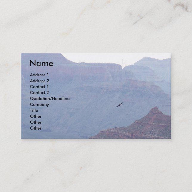 Visite Carte de profil d'affaires d'Eagle de canyon grand (Devant)