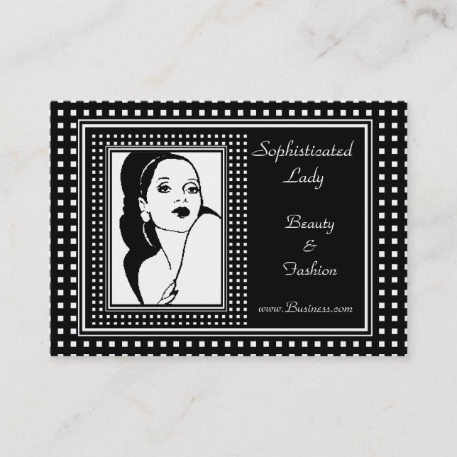 Visite Carte de profil Dame Sophistiquée Beauté Mode 2 (Devant)