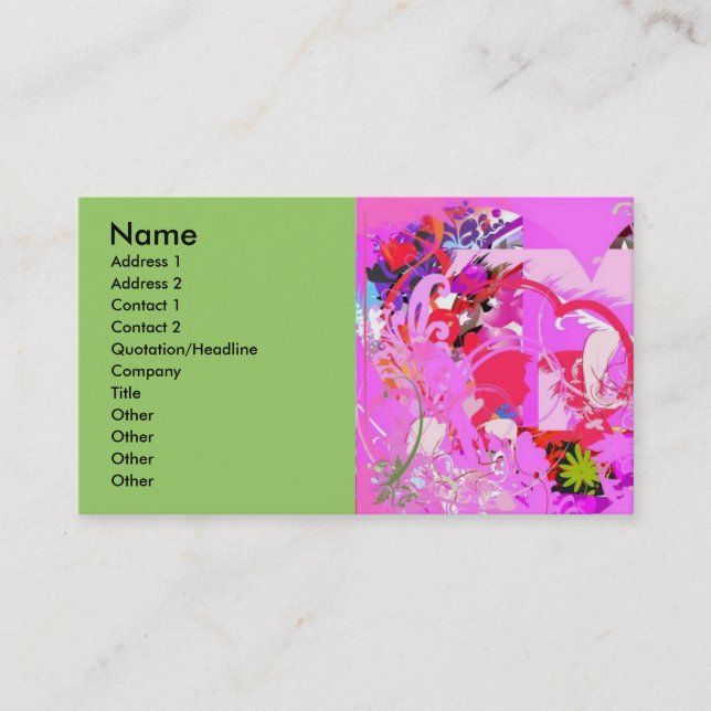 Visite Carte de profil d'amour pop (Devant)