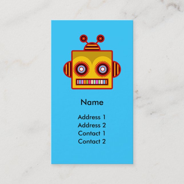 Visite Carte de profil d'amusement de robot d'abeille (Devant)