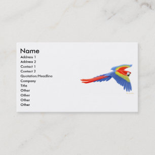 Visite Carte de profil d'ara d'écarlate