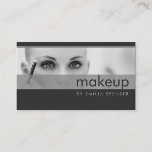 Visite Carte de profil d'artiste maquillage de tons gris 