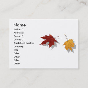 Visite Carte de profil d'automne