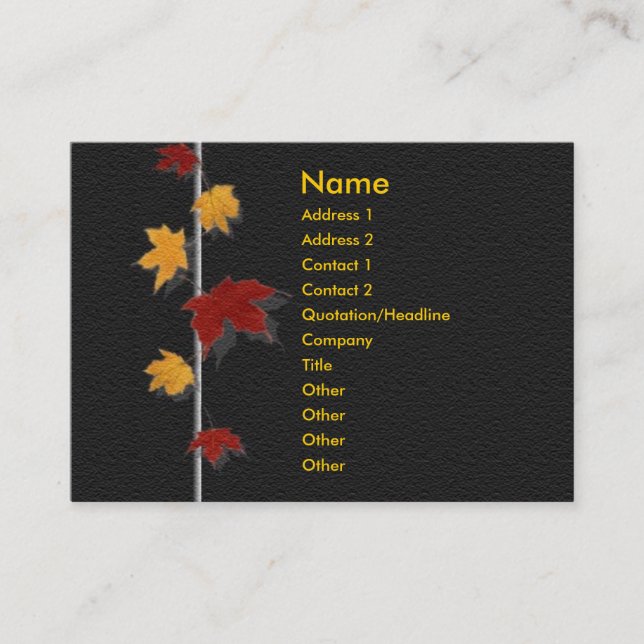 Visite Carte de profil d'automne (Devant)
