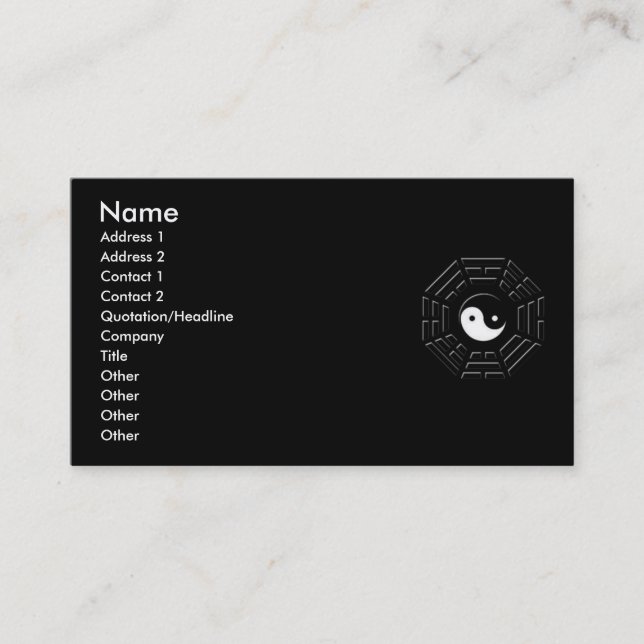 Visite Carte de profil de Bagua (Devant)