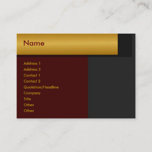 Visite Carte de profil de bordure d'or