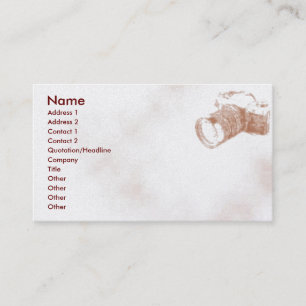 Visite Carte de profil de caméra