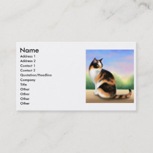 Visite Carte de profil de chat de calicot