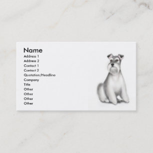 Visite Carte de profil de chien de Schnauzer