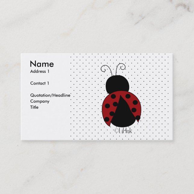 Visite Carte de profil de coccinelle (Devant)