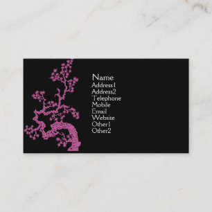 Visite Carte de profil de conception de Chinois - rose