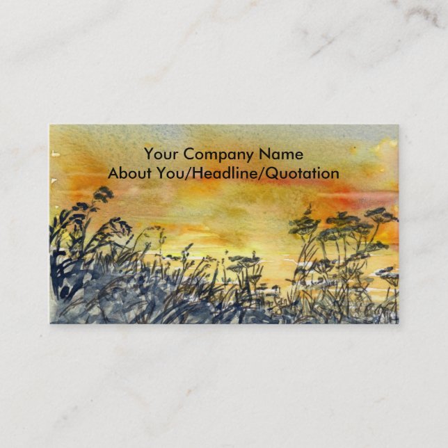 Visite Carte de profil de "coucher du soleil" (Devant)