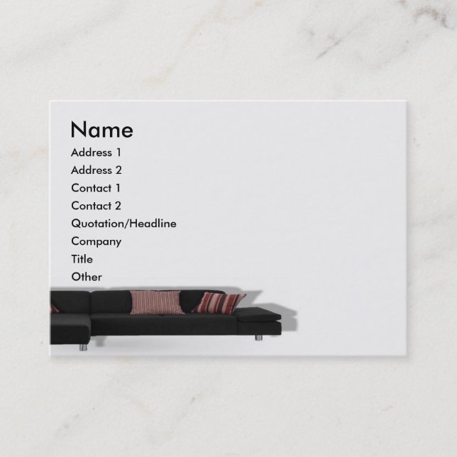 Visite Carte de profil de divan (Devant)