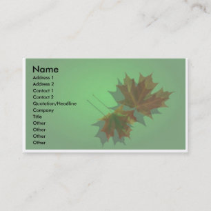 Visite Carte de profil de feuille