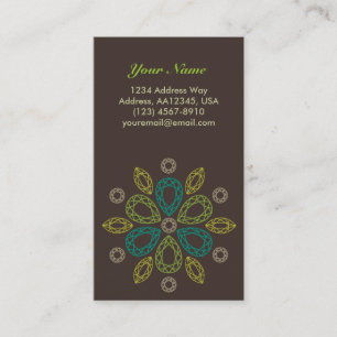 Visite Carte de profil de fleur de gemmes - vert