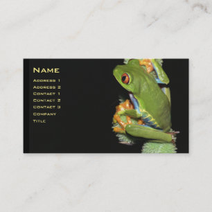Visite Carte de profil de grenouille aux yeux rouges - Cu