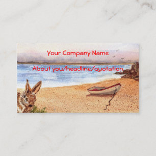 Visite Carte de profil "de lapin de plage"