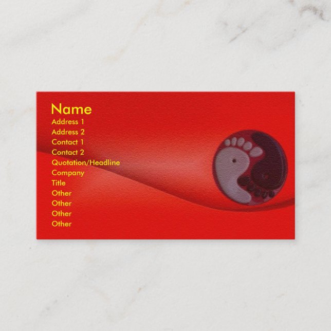 Visite Carte de profil de massage de pied (Devant)
