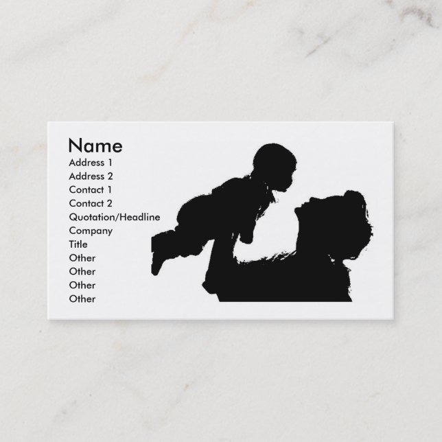 Visite Carte de profil de mère et d'enfant (Devant)
