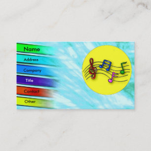 Visite Carte de profil de musique colorée