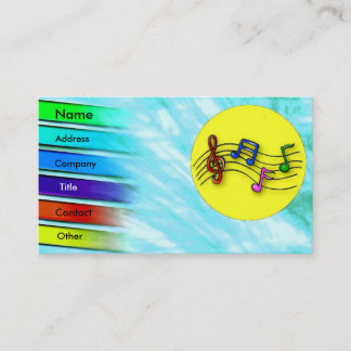 Visite Carte de profil de musique colorée