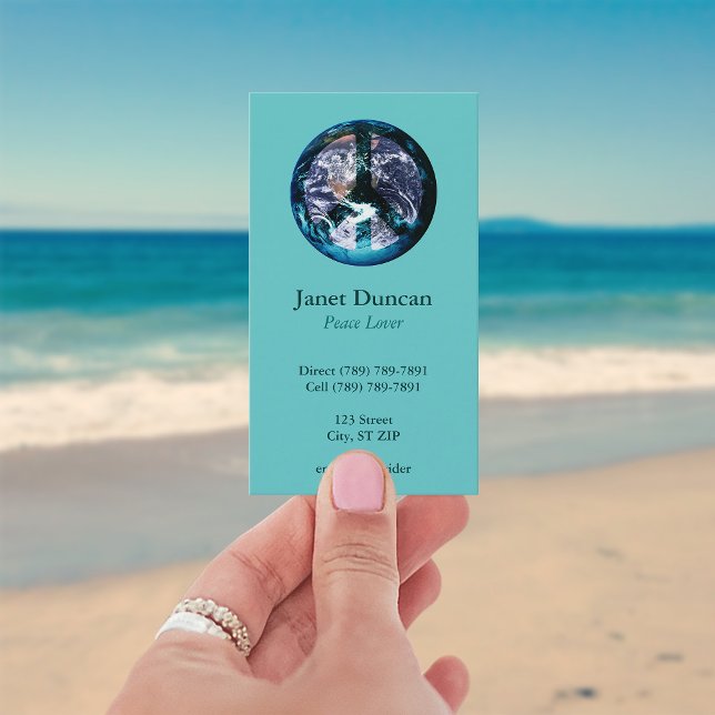 Visite Carte de profil de paix mondiale (Peace Symbol Business Cards)