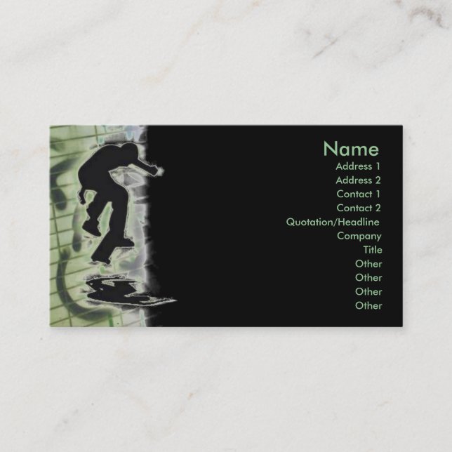 Visite Carte de profil de patineur (Devant)