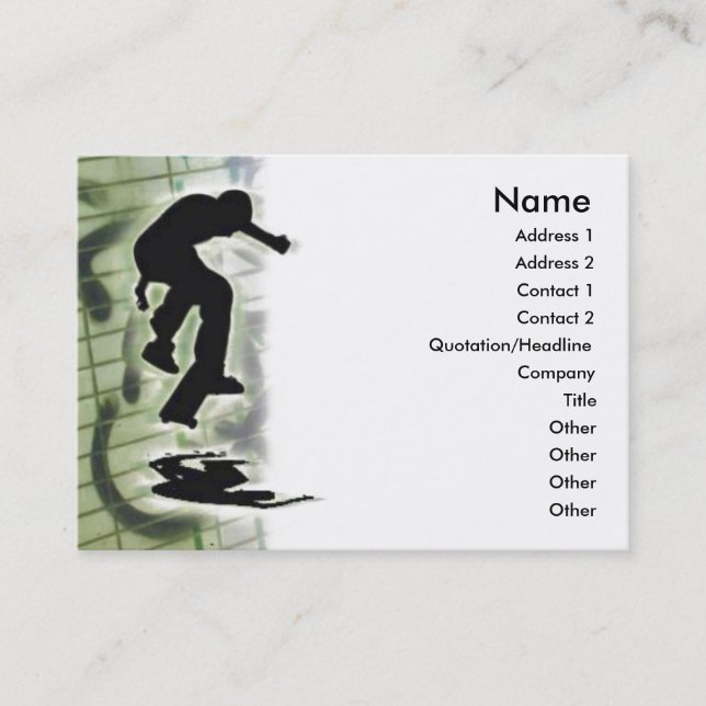 Visite Carte de profil de patineur (Devant)