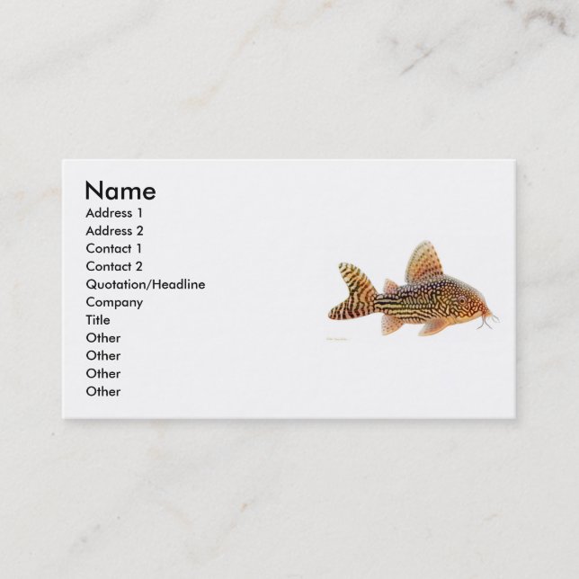 Visite Carte de profil de poisson-chat de Corydoras (Devant)