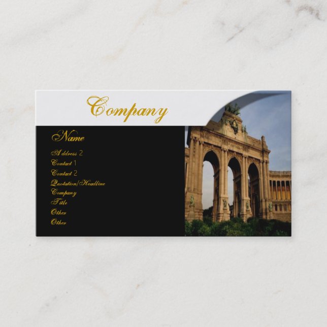 Visite Carte de profil de Porte de Brandenburger (Devant)