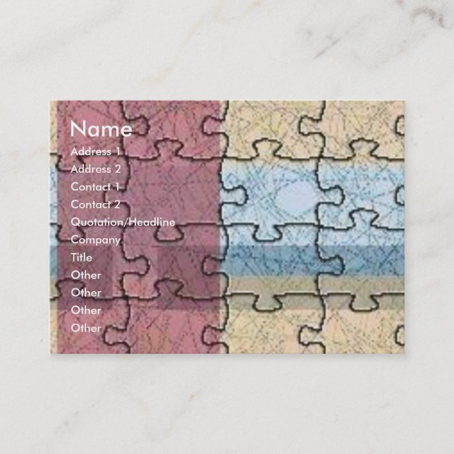 Visite Carte de profil de puzzle Abstraite (Devant)