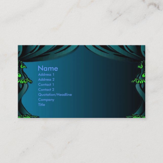 Visite Carte de profil de rideau (Devant)