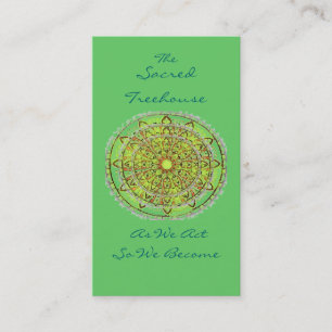 Visite Carte de profil de signet de vert d'art de mandala