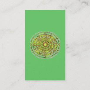 Visite Carte de profil de signet de vert d'art de mandala