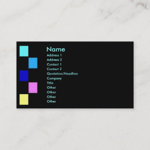 Visite Carte de profil de Squaers de couleur