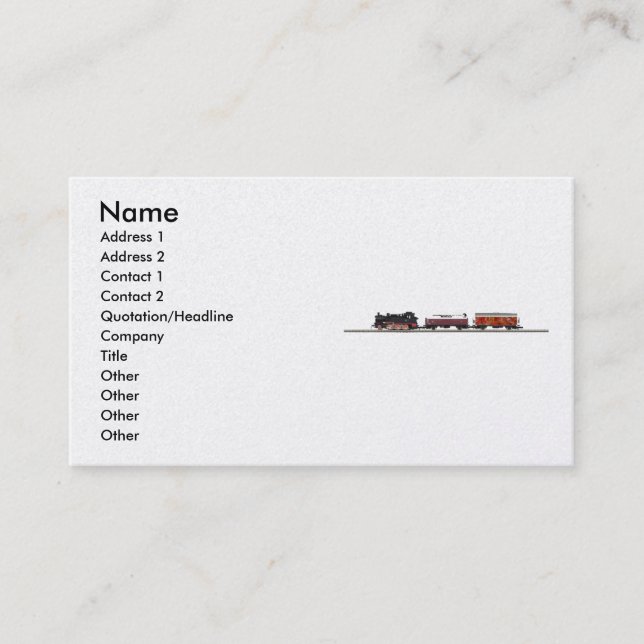 Visite Carte de profil de Tenderlokomotive (Devant)