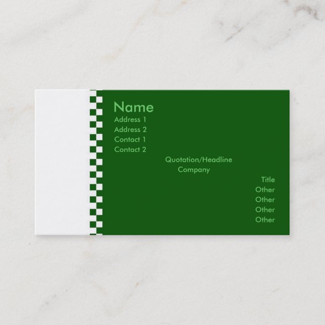 Visite Carte de profil de vérificateur élégant (Devant)