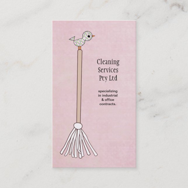 Visite Carte de profil d'entreprise du service de nettoya (Devant)