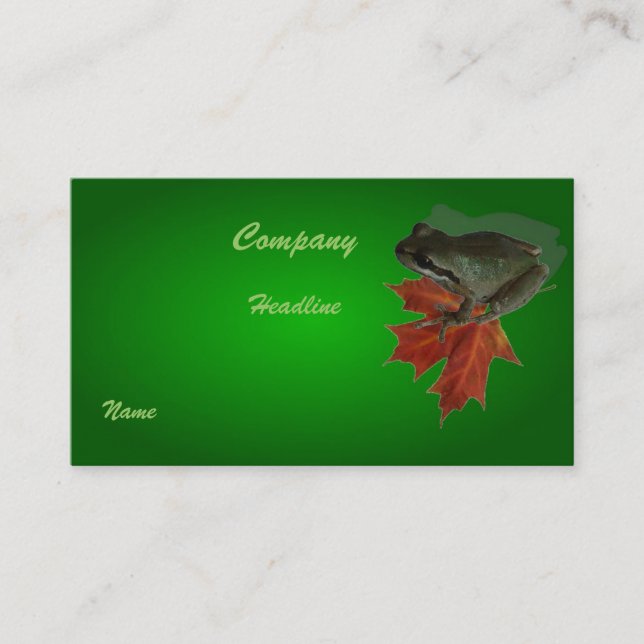 Visite Carte de profil d'entreprise Green Frog (Devant)