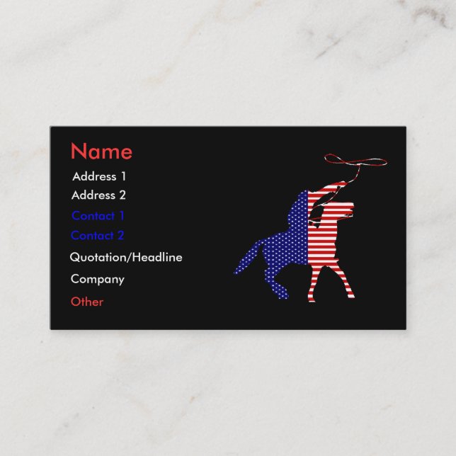 Visite Carte de profil d'entreprise patriotique (Devant)
