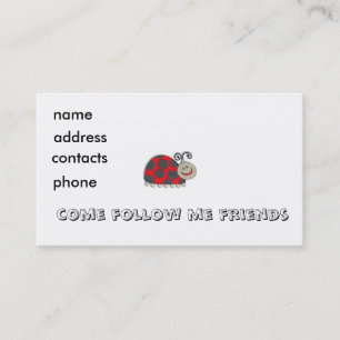 Visite carte de profil d'insecte d'enfants…