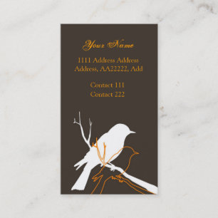 Visite Carte de profil d'oiseau