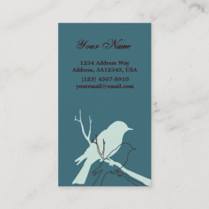 Visite Carte de profil d'oiseau (Aqua)